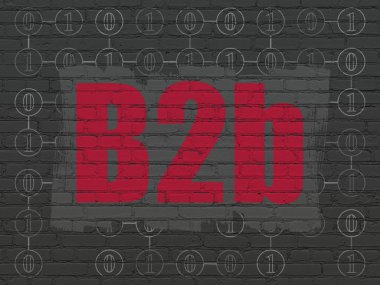 Ekonomi kavramı: B2b duvar arka plan üzerinde