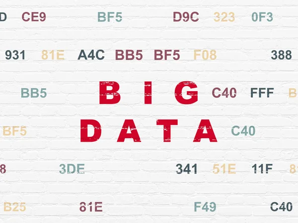 Information concept: Big Data on wall background — Stock Photo, Image