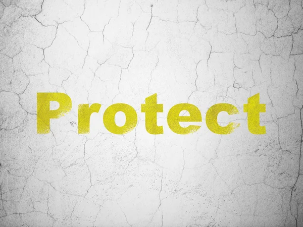 Safety concept: Protect on wall background — Stockfoto