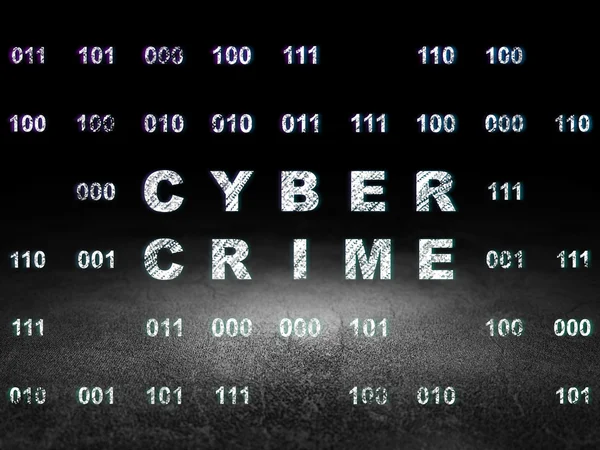 Concetto di sicurezza: Cyber Crime in camera oscura grunge — Foto Stock