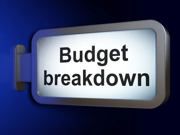 Finance concept: Budget Breakdown on billboard background — Stock Photo, Image