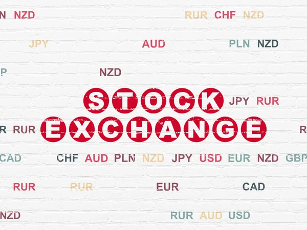 Finance concept: Stock Exchange on wall background — Stock Photo, Image