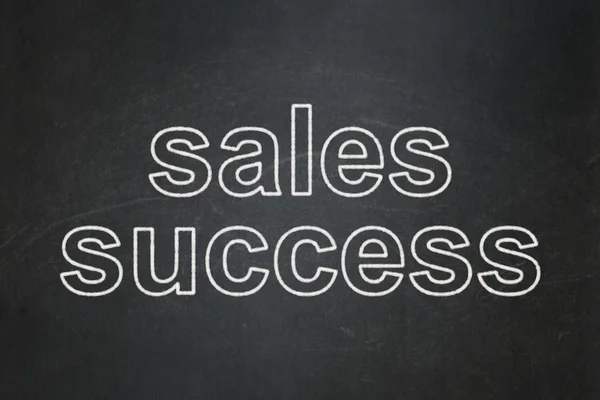 Pojęcie reklamy: sukces sprzedażowy na tablica tło — Zdjęcie stockowe