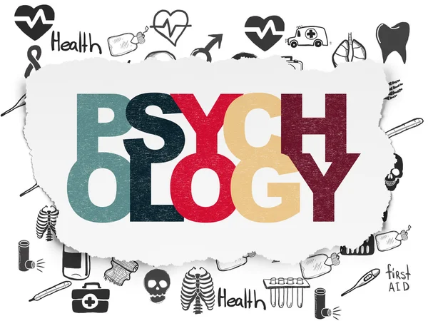 Healthcare concept: Psychology on Torn Paper background — Stock Photo, Image