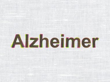Medicine concept: Alzheimer on fabric texture background