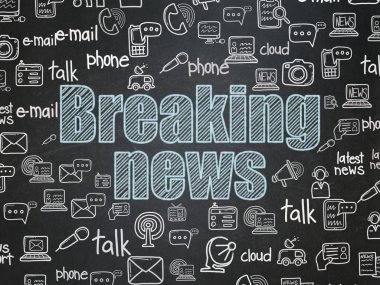 Haber kavramı: Breaking News okul yönetimi arka plan üzerinde