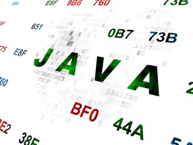 Programming concept: Java on Digital background