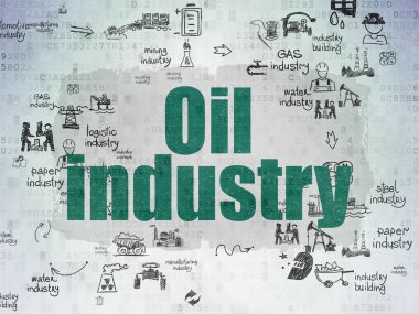 Manufacuring concept: Oil Industry on Digital Paper background