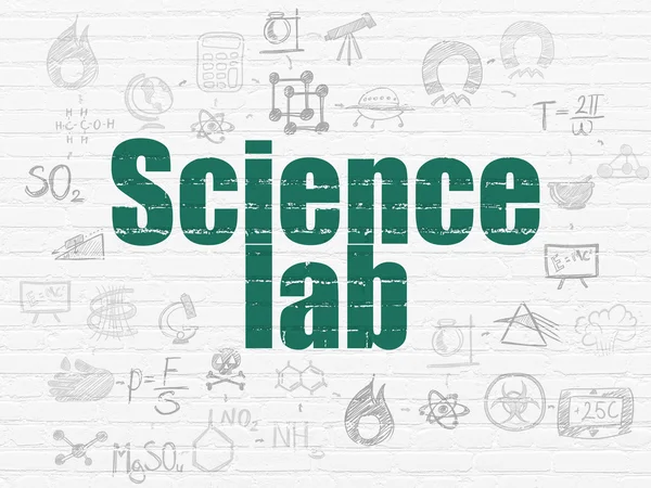 Science concept: Science Lab on wall background