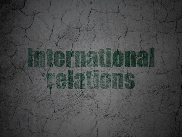 Political concept: International Relations on grunge wall background — Stockfoto