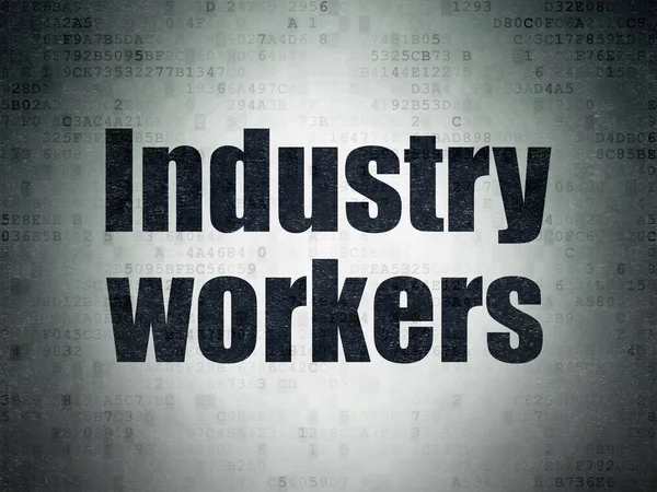 Manufacuring concept: Industry Workers on Digital Paper background — 스톡 사진