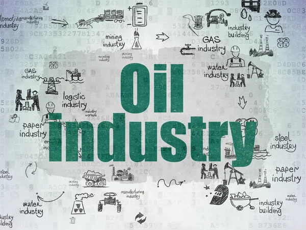 Manufacuring concept: Oil Industry on Digital Paper background — Stok fotoğraf