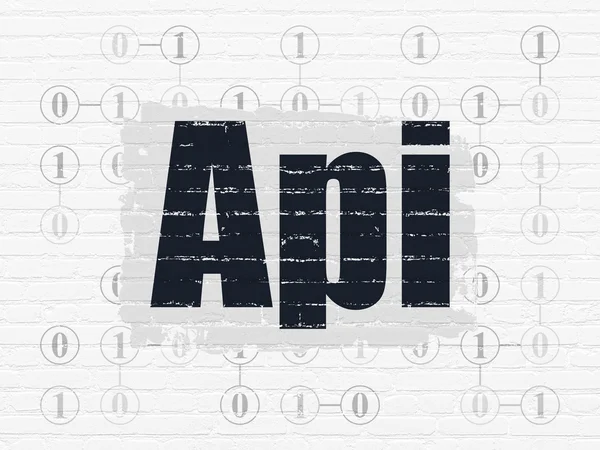 软件的概念： 在背景墙上的 Api — 图库照片