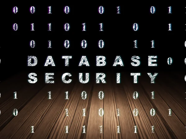 Programming concept: Database Security in grunge dark room — Stock Photo, Image