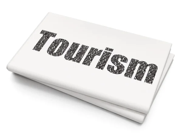 Concetto turistico: Turismo su sfondo Blank Newspaper — Foto Stock