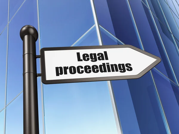 Lag koncept: registrera domstolsförfaranden på bygga bakgrund — Stockfoto
