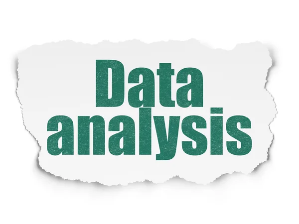 Informatie concept: Data-analyse op gescheurd papier achtergrond — Stockfoto