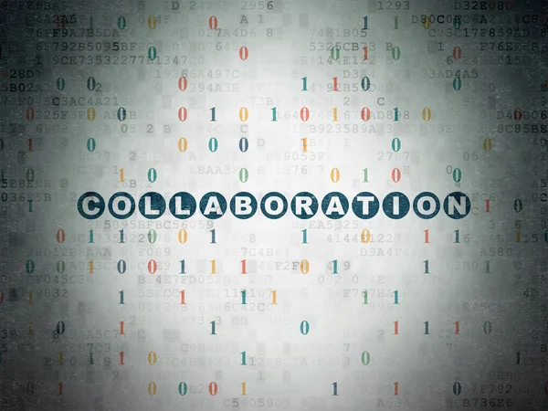 Business concept: Collaboration on Digital Paper background — Φωτογραφία Αρχείου