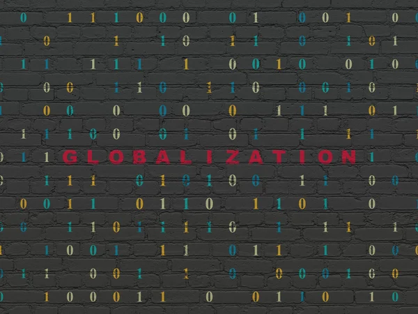 Bedrijfsconcept: globalisering op muur achtergrond — Stockfoto