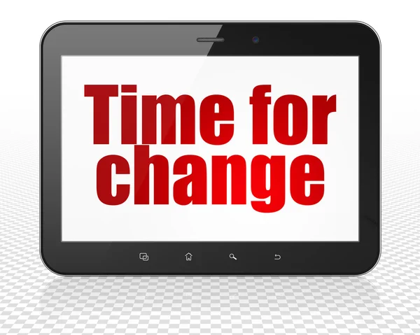 Time concept: Tablet Pc Computer with Time for Change on display — Stockfoto