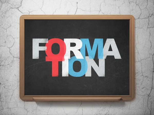 Learning concept: Formation on School Board background — Stok fotoğraf