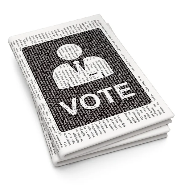 Politics concept: Ballot on Newspaper background — Zdjęcie stockowe