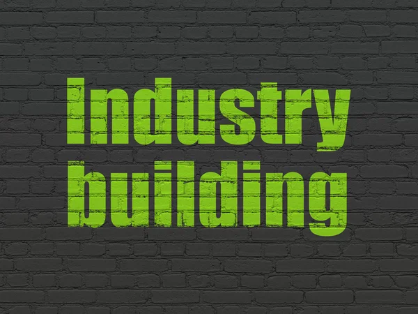 Industry concept: Industry Building on wall background — Stock Photo, Image