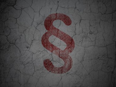 pojęcie prawa: akapit na ścianie tło grunge