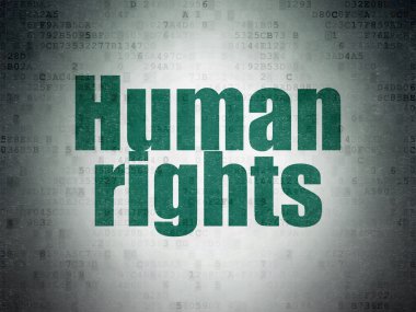 Political concept: Human Rights on Digital Paper background