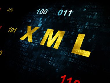 Database concept: Xml on Digital background