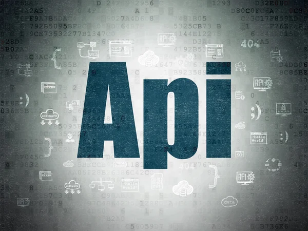Database concept: Api on Digital Paper background — 图库照片