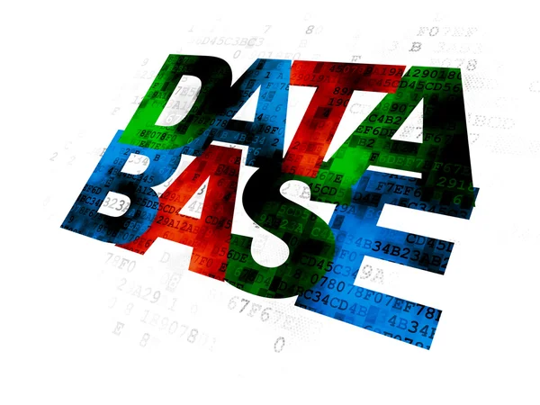 Konsep basis data: Basis data pada latar belakang digital — Stok Foto