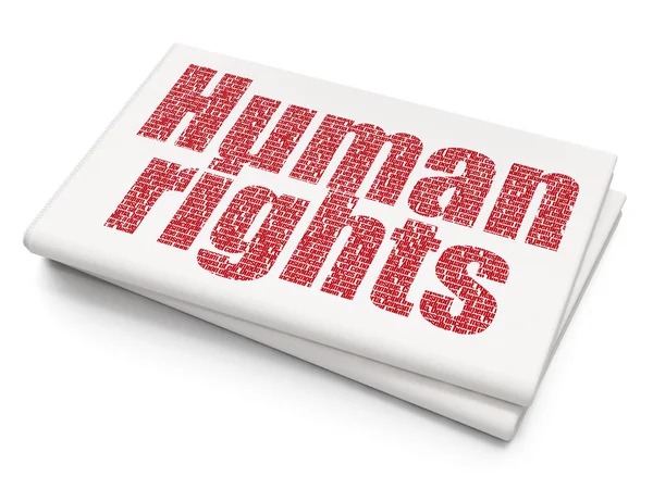 Political concept: Human Rights on Blank Newspaper background — Stock Photo, Image