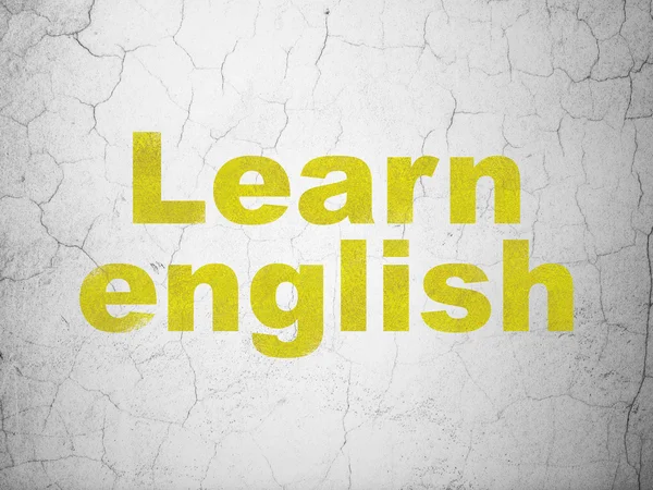 Concepto educativo: Aprender inglés en el fondo de la pared —  Fotos de Stock