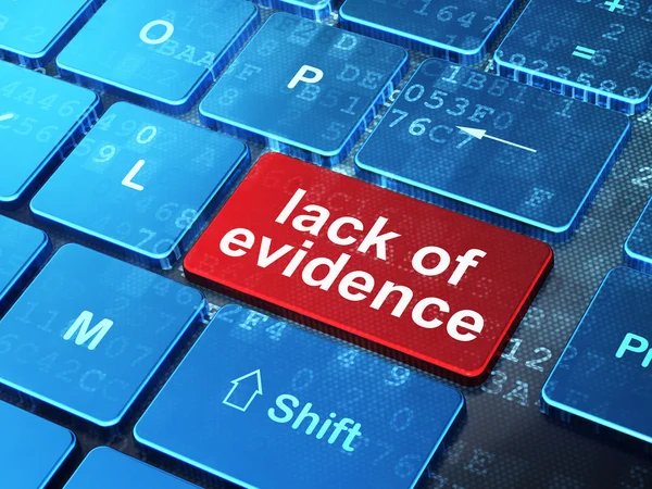Law concept: Lack Of Evidence on computer keyboard background — Stock Photo, Image