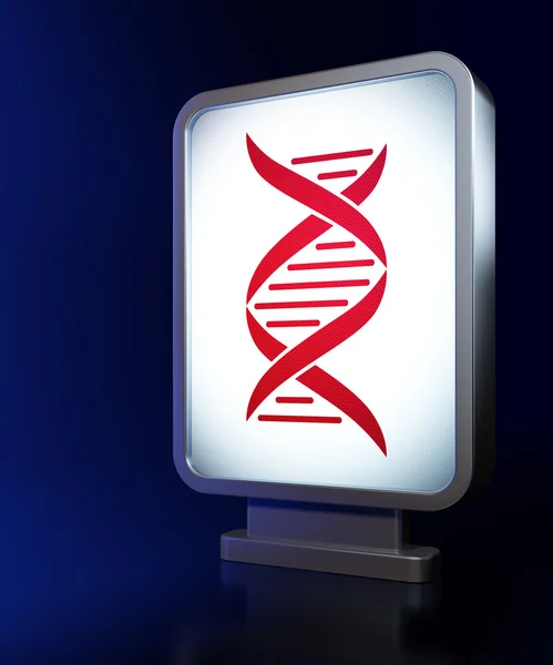 Conceito de saúde: DNA em fundo de outdoor — Fotografia de Stock