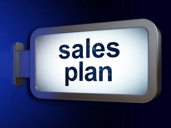 Advertising concept: Sales Plan on billboard background — Stock Photo, Image