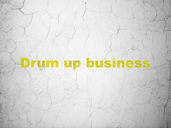 Business concept: Drum up business on wall background