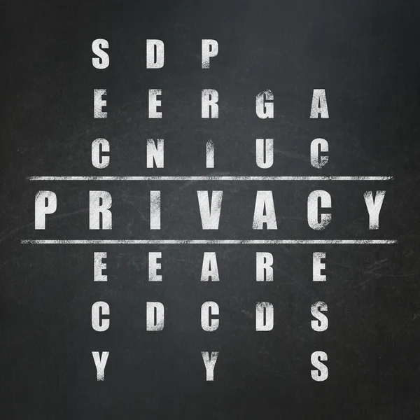 Concepto de privacidad: Privacidad en crucigramas — Foto de Stock