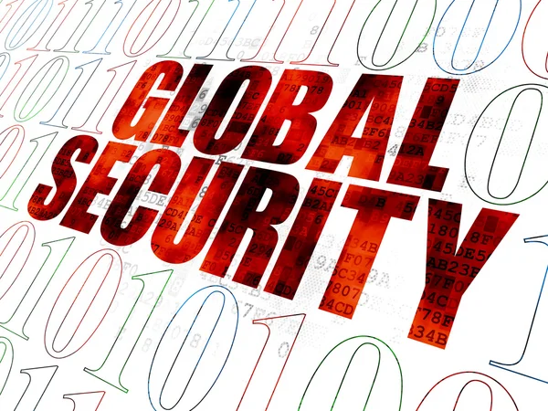 Koncepcja bezpieczeństwa: globalnego bezpieczeństwa na tle cyfrowy — Zdjęcie stockowe