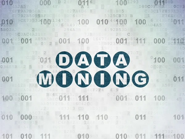Concetto di dati: estrazione di dati su sfondo carta digitale — Foto Stock