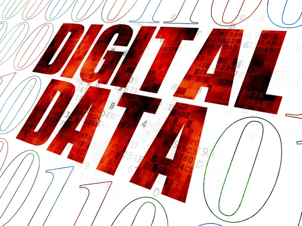 Concetto di informazione: dati digitali sullo sfondo digitale — Foto Stock