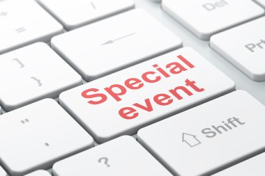 iş kavramı: bilgisayar klavye zemin üzerine özel bir olay