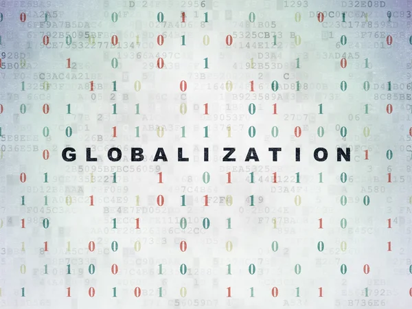 Concept d'entreprise : Mondialisation sur papier numérique — Photo