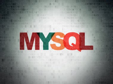 Software concept: MySQL on Digital Paper background