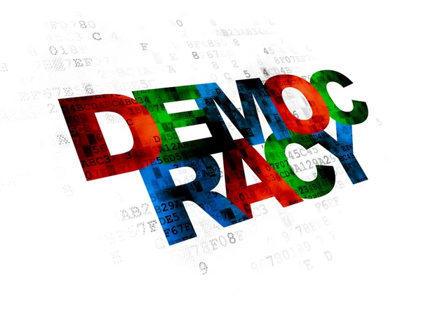Politics concept: Democracy on Digital background — Zdjęcie stockowe