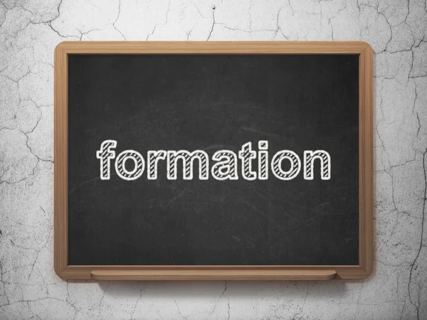 Learning concept: Formation on chalkboard background — Stockfoto