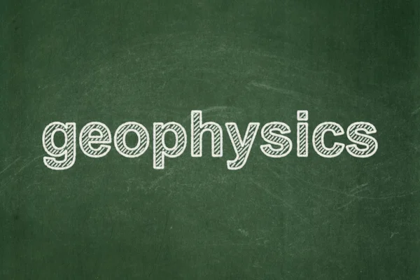 Science-concept: geofysica op schoolbord achtergrond — Stockfoto