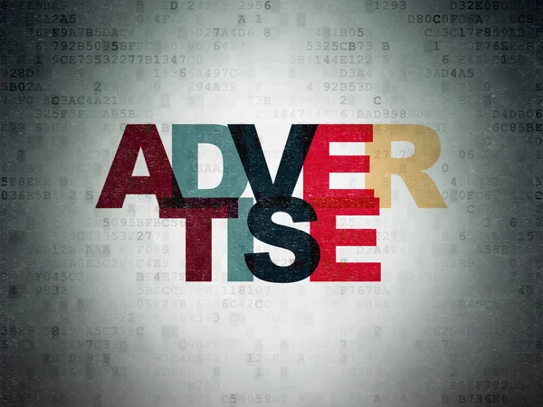 Advertising concept: Advertise on Digital Paper background — Φωτογραφία Αρχείου