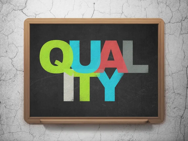 Marketing concept: Quality on School Board background — Stock Photo, Image